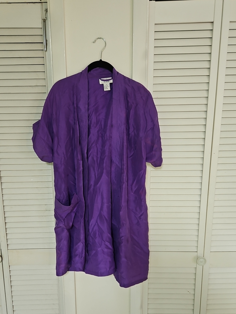 Vintage Purple Silk Women's Short Kimono